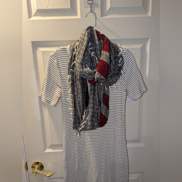 a new day Dresses & Skirts - a new day Black and White Striped Midi Dress